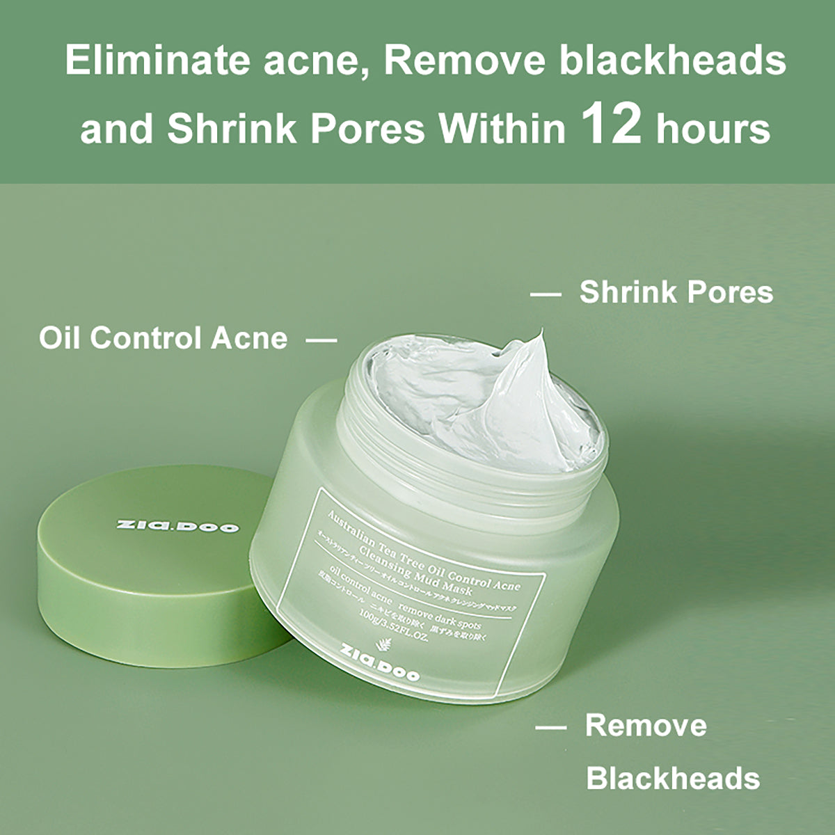 ZIA.DOO AUSTRALIAN TEA TREE OIL-CONTROL ACNE CLEANSING MUD MASK