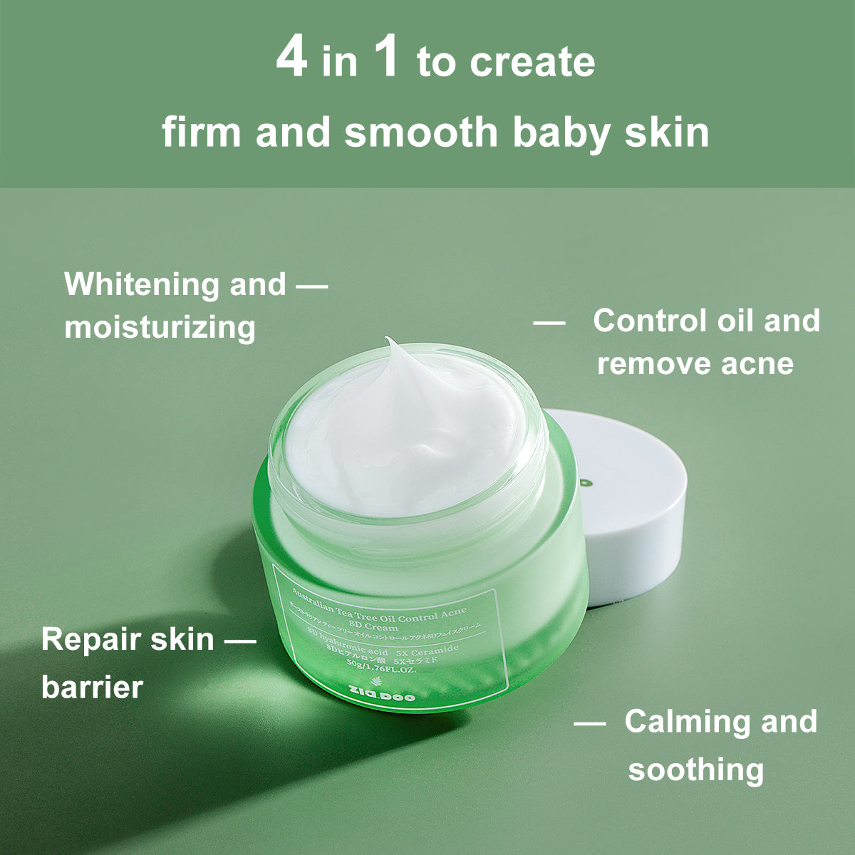ZIA.DOO AUSTRALIAN TEA TREE OIL CONTROL ACNE 8D CREAM